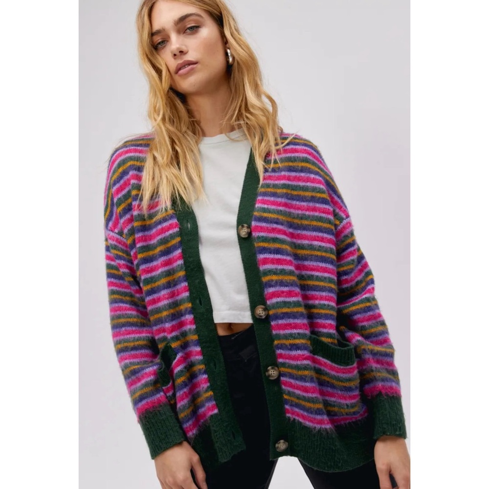 DAYDREAMER Garden Stripe Cardigan